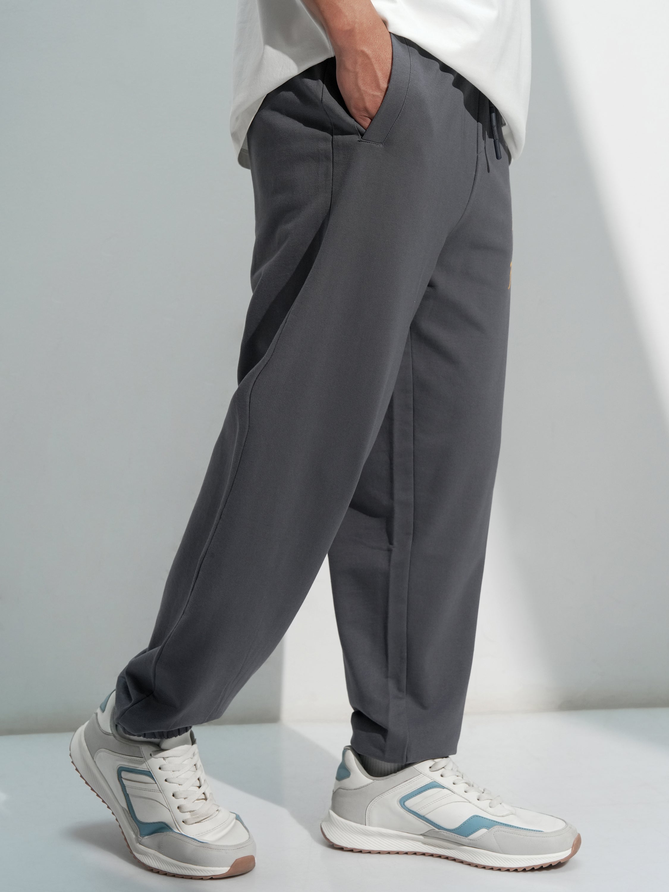Marvel By Highlander Men Grey Black Panther Solid Relaxed Fit Joggers - Grey - Image 6