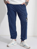 Marvel By Highlander Men Navy Blue Spider-Man Relaxed Fit Solid Cargos - Navy Blue - Image 1
