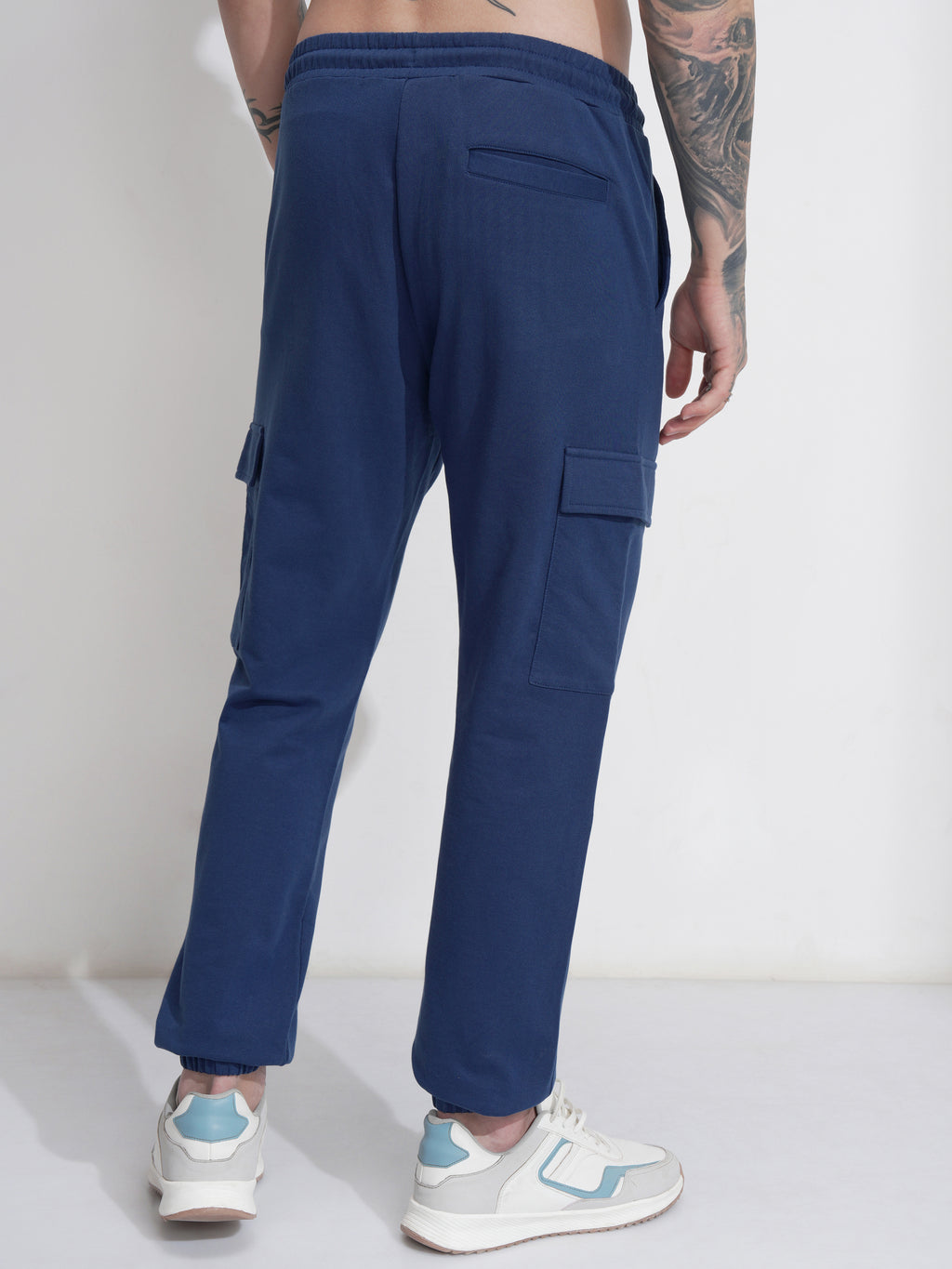 Marvel By Highlander Men Navy Blue Spider-Man Relaxed Fit Solid Cargos - Navy Blue - Image 3