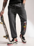 Marvel By Highlander Men Grey Dogpool Printed Baggy Fit Joggers - Grey - Image 1