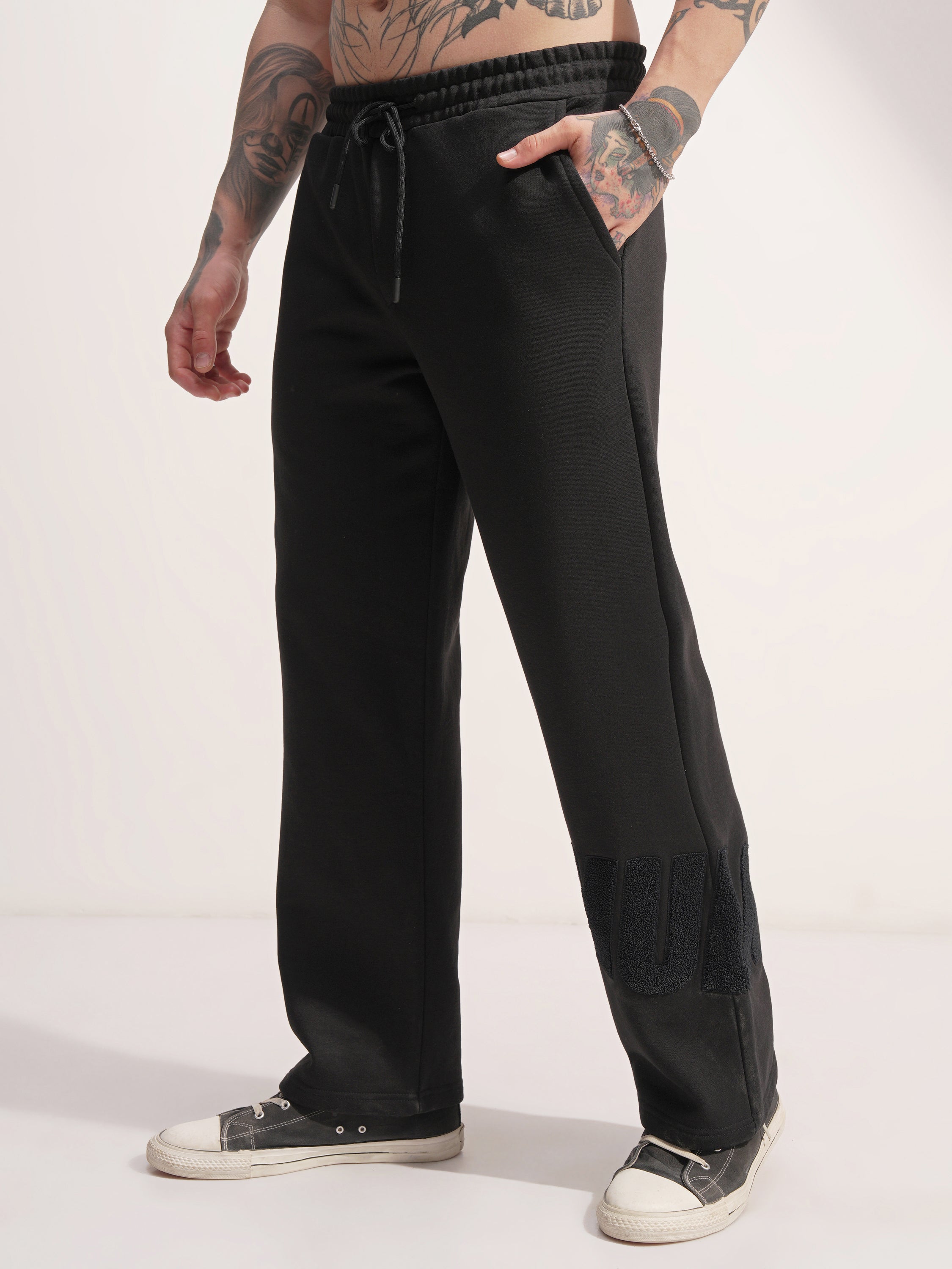 Marvel By Highlander Men Black Hulk Baggy Solid Casual Trouser - Black - Image 4