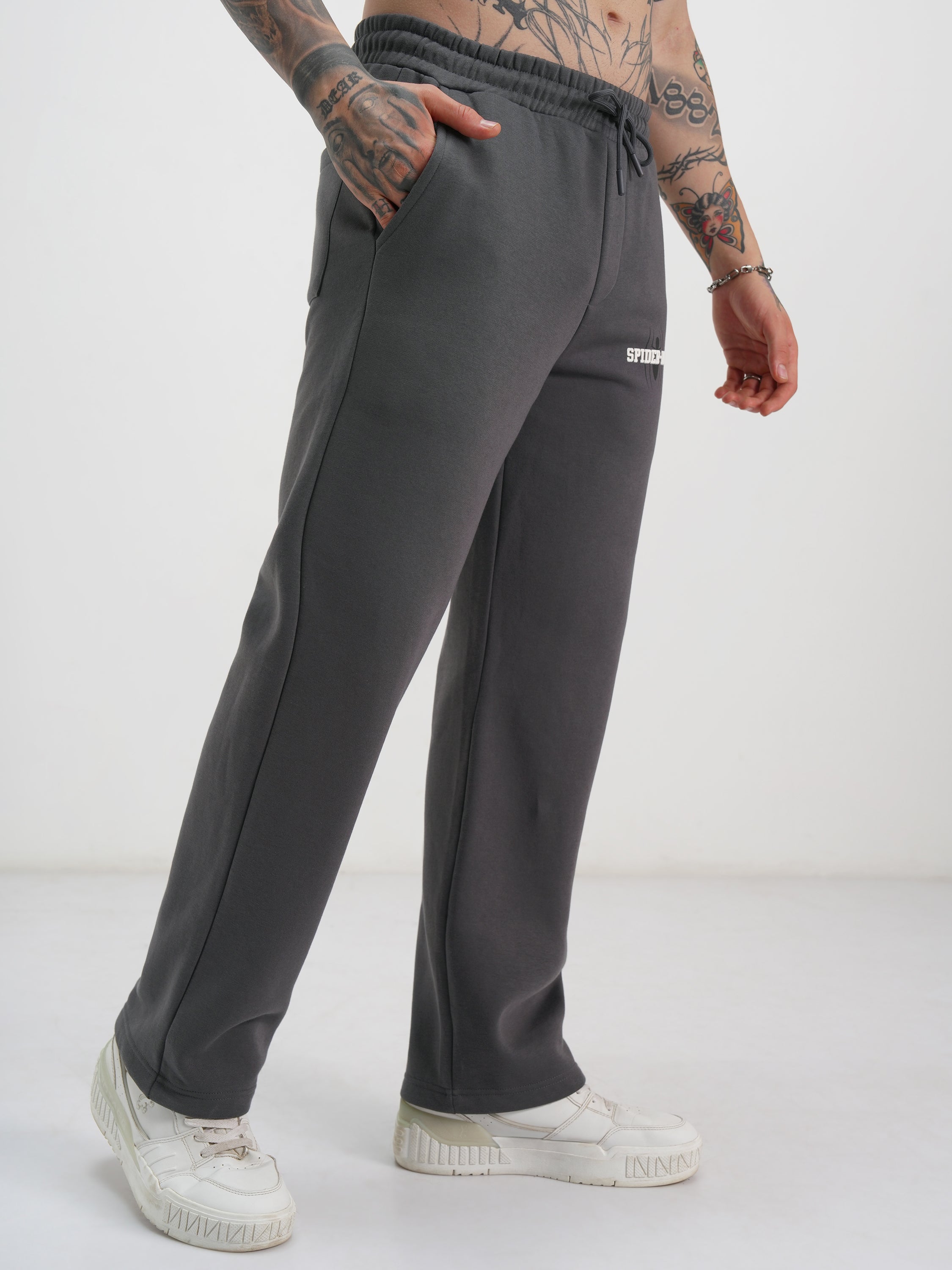Marvel By Highlander Men Grey Spider-Man Baggy Printed Track Pants - Grey - Image 6