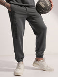 Marvel By Highlander Men Grey Black Panther Baggy Solid Joggers - Grey - Image 1