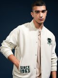 Marvel By Highlander Men Beige Black Panther Printed Varsity Jacket - Beige - Image 1