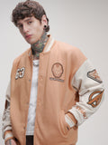 Marvel By Highlander Men Orange Iron Man Printed Varsity Jacket - Orange - Image 1