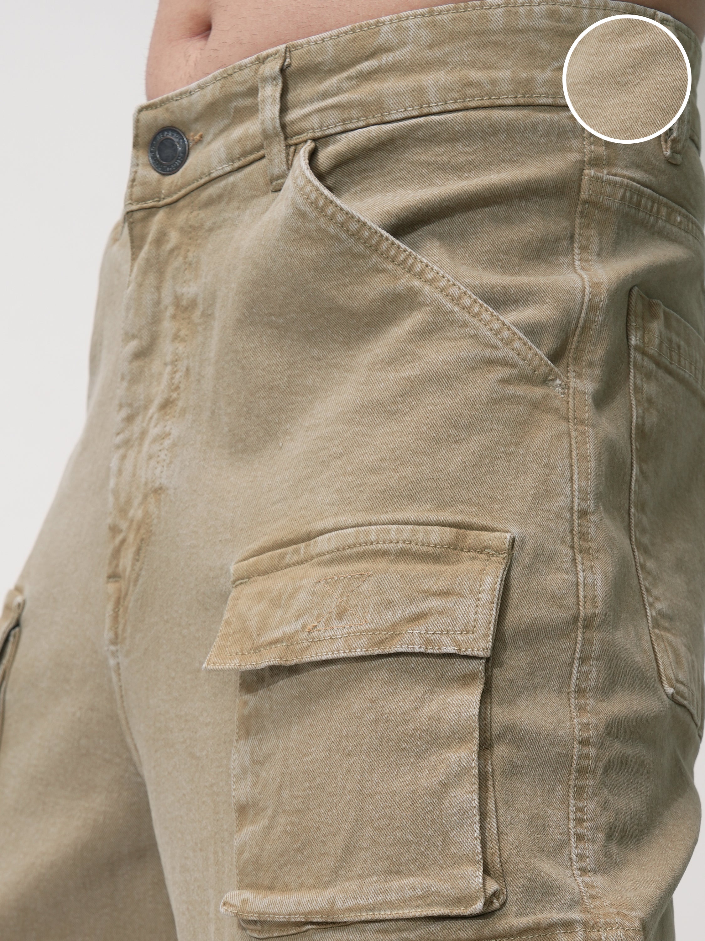 Marvel By Highlander Men Khaki Black Panther Relaxed Fit Stretchable Jeans - Khaki - Image 5