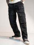 Marvel By Highlander Men Black Black Panther Baggy Stretchable Jeans - Black - Image 1