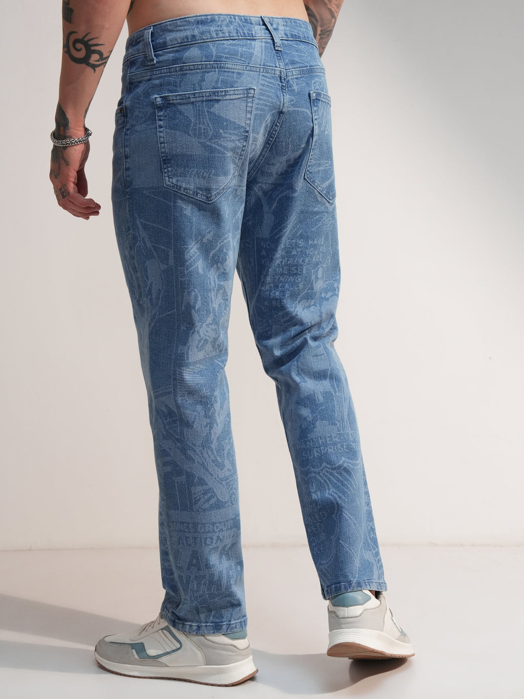 Marvel By Highlander Men Blue Black Panther Tapered Fit Stretchable Jeans - Blue - Image 3