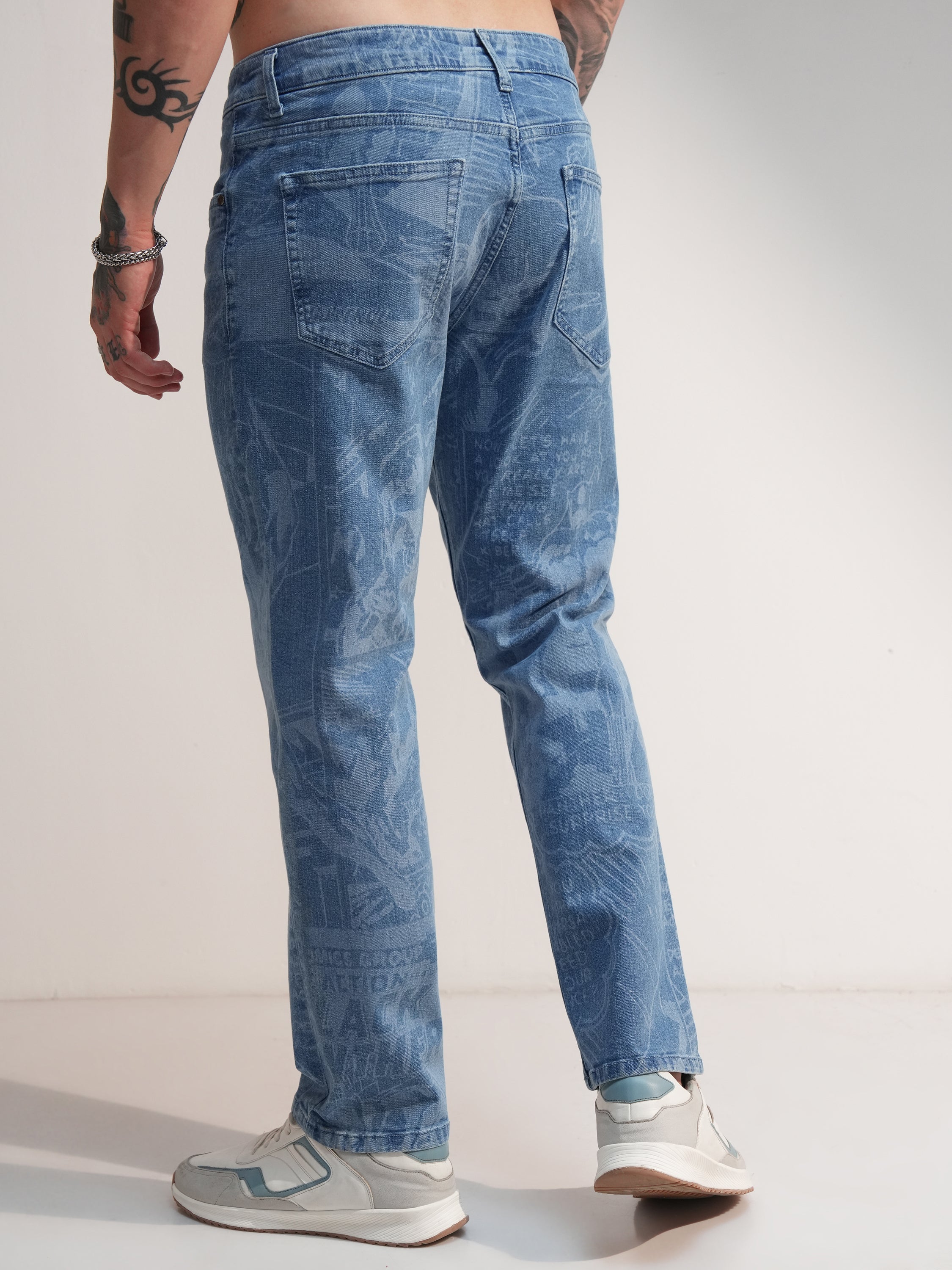 Marvel By Highlander Men Blue Black Panther Tapered Fit Stretchable Jeans - Blue - Image 3