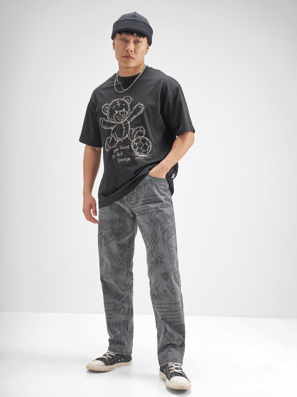 Marvel By Highlander Men Grey Black Panther Straight Fit Jeans - Grey - Image 2