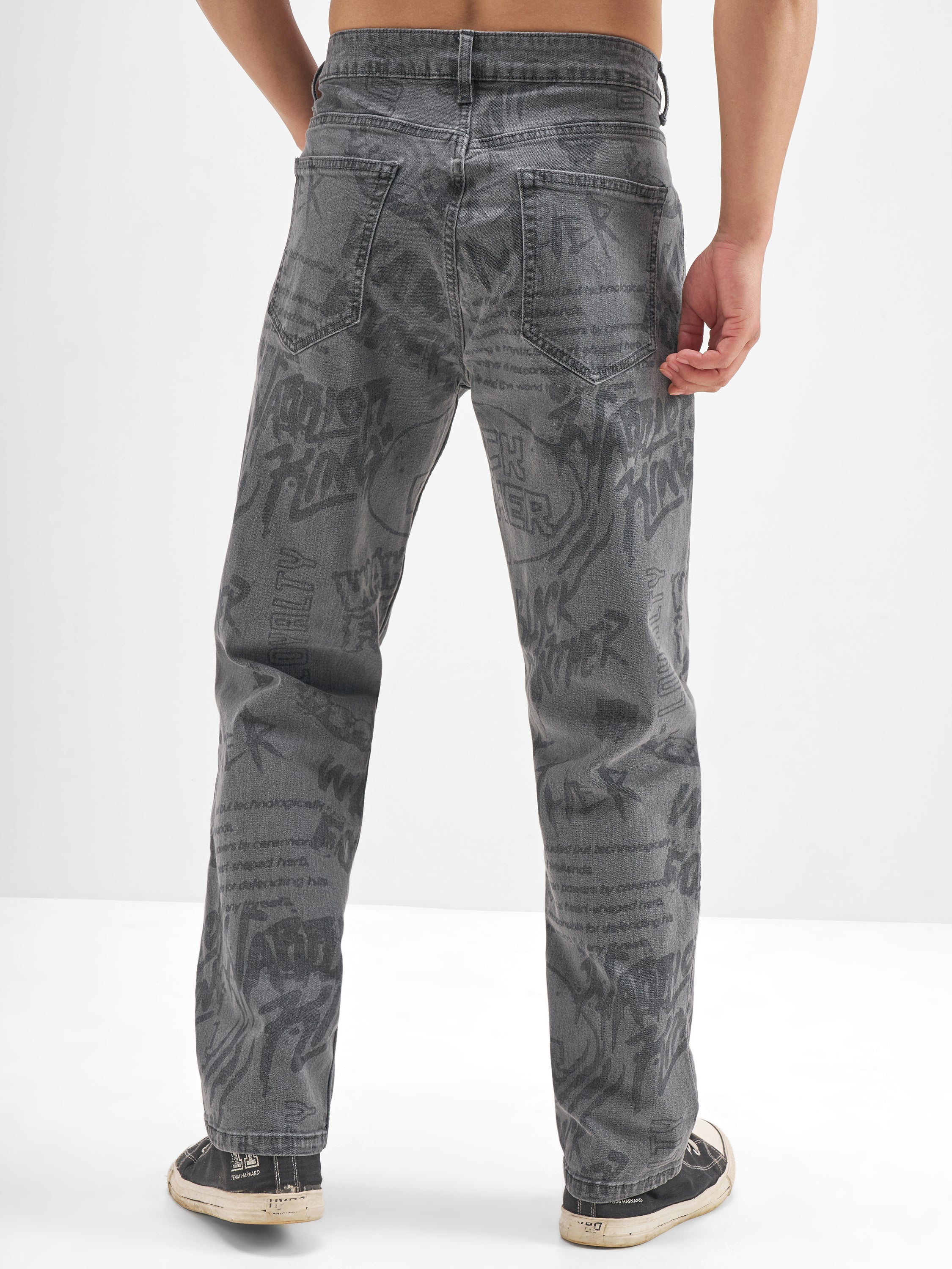 Marvel By Highlander Men Grey Black Panther Straight Fit Jeans - Grey - Image 3
