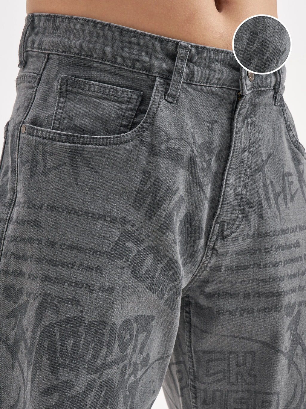 Marvel By Highlander Men Grey Black Panther Straight Fit Jeans - Grey - Image 5