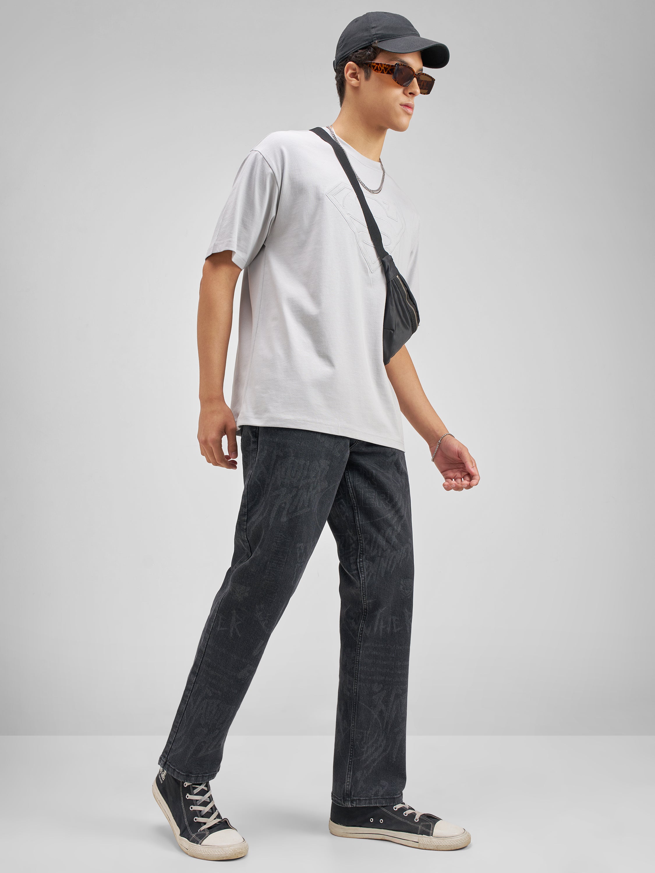 Marvel By Highlander Men Grey Black Panther Straight Fit Jeans - Grey - Image 2