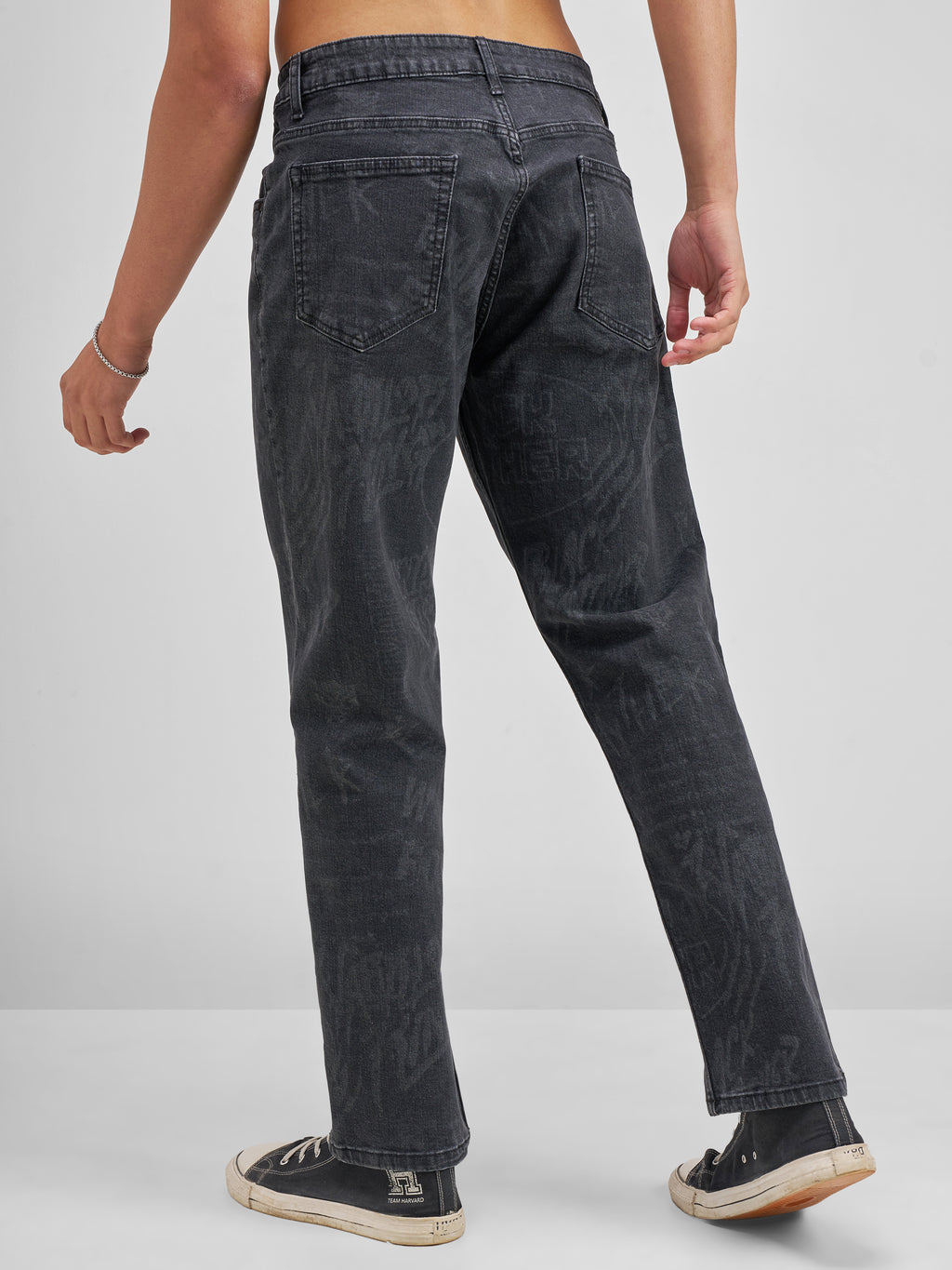 Marvel By Highlander Men Grey Black Panther Straight Fit Jeans - Grey - Image 3