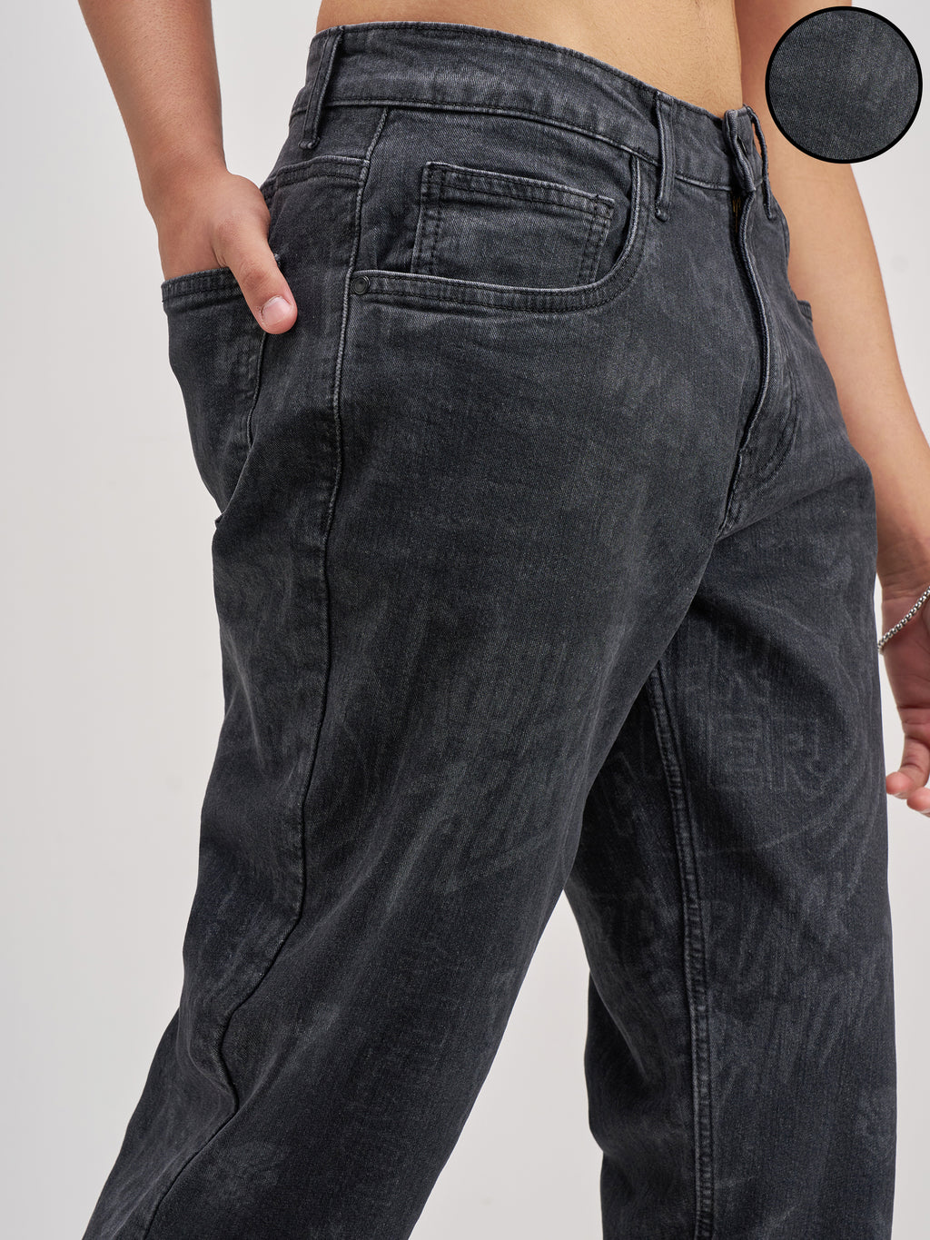 Marvel By Highlander Men Grey Black Panther Straight Fit Jeans - Grey - Image 5