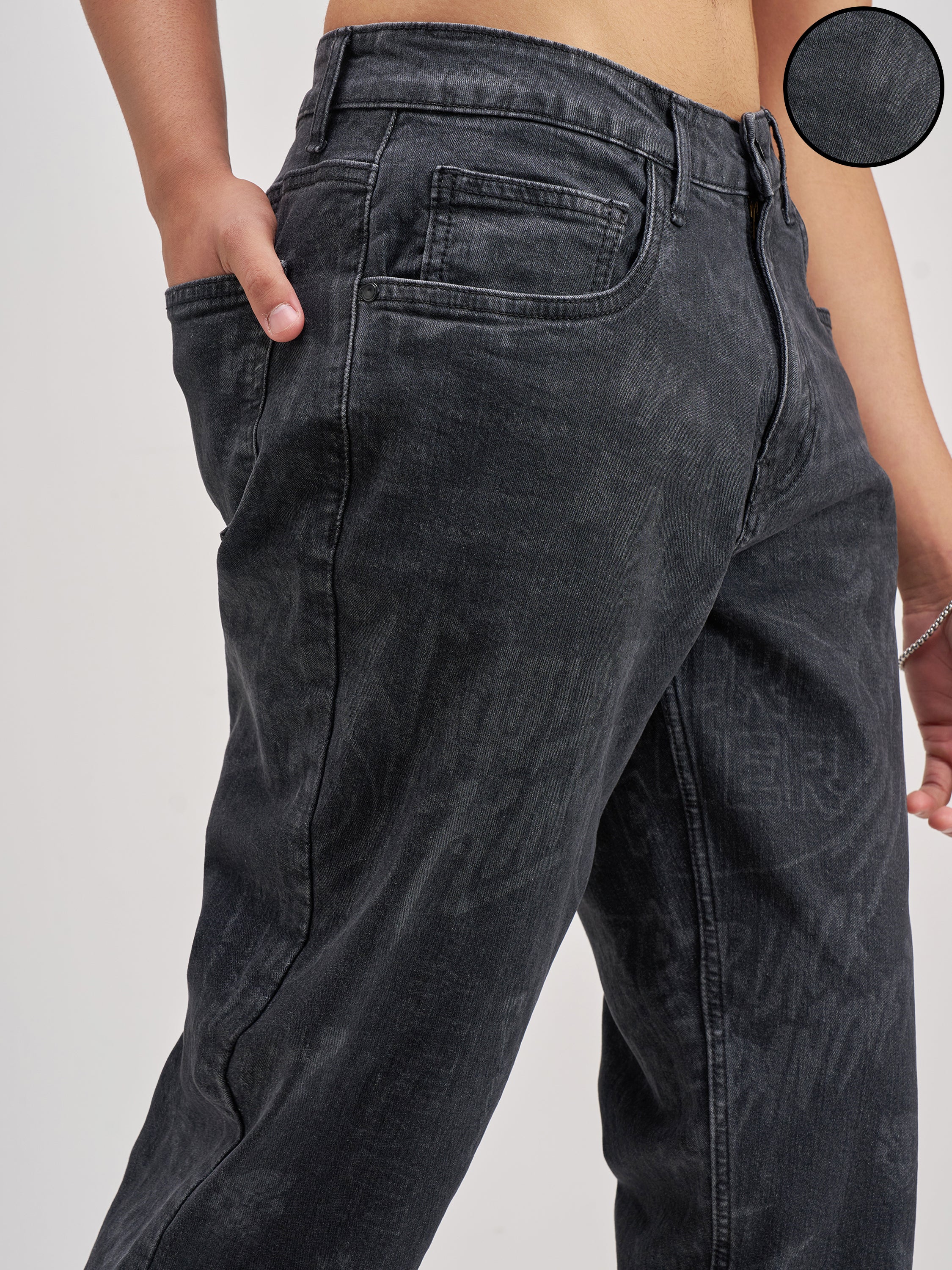 Marvel By Highlander Men Grey Black Panther Straight Fit Jeans - Grey - Image 5