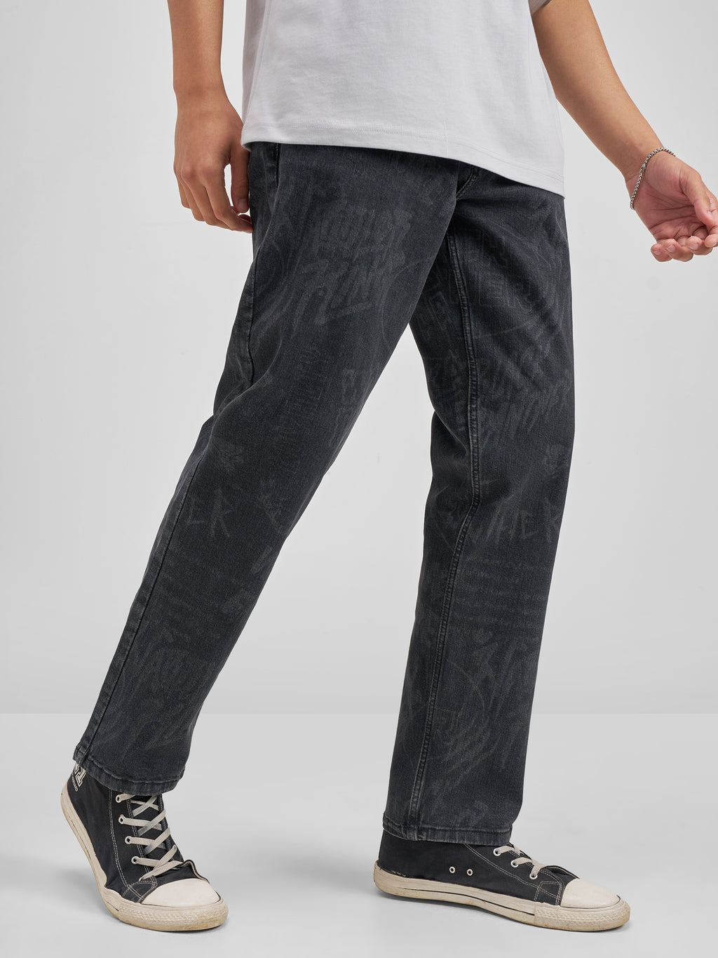 Marvel By Highlander Men Grey Black Panther Straight Fit Jeans - Grey - Image 6