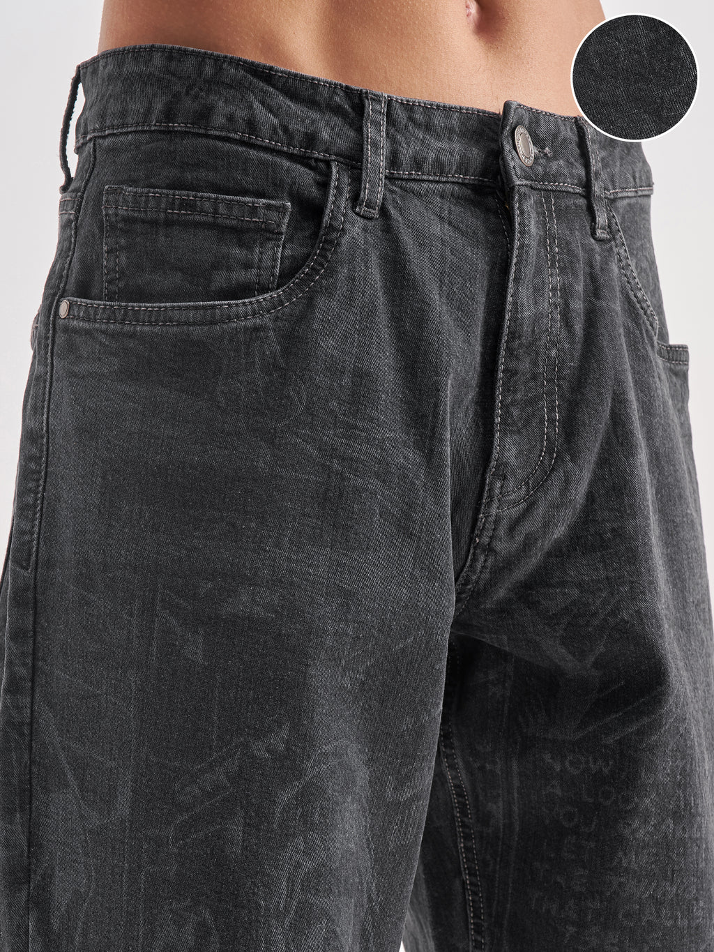 Marvel By Highlander Men Black Black Panther Straight Fit Jeans - Black - Image 5