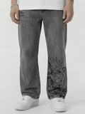 Marvel By Highlander Men Grey Groot Straight Fit Jeans - Grey - Image 1