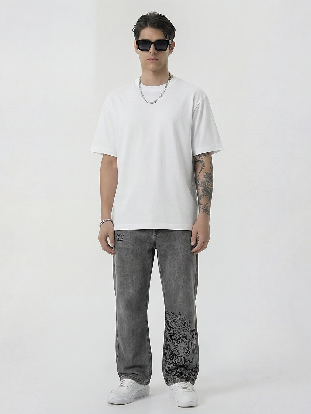 Marvel By Highlander Men Grey Groot Straight Fit Jeans - Grey - Image 2