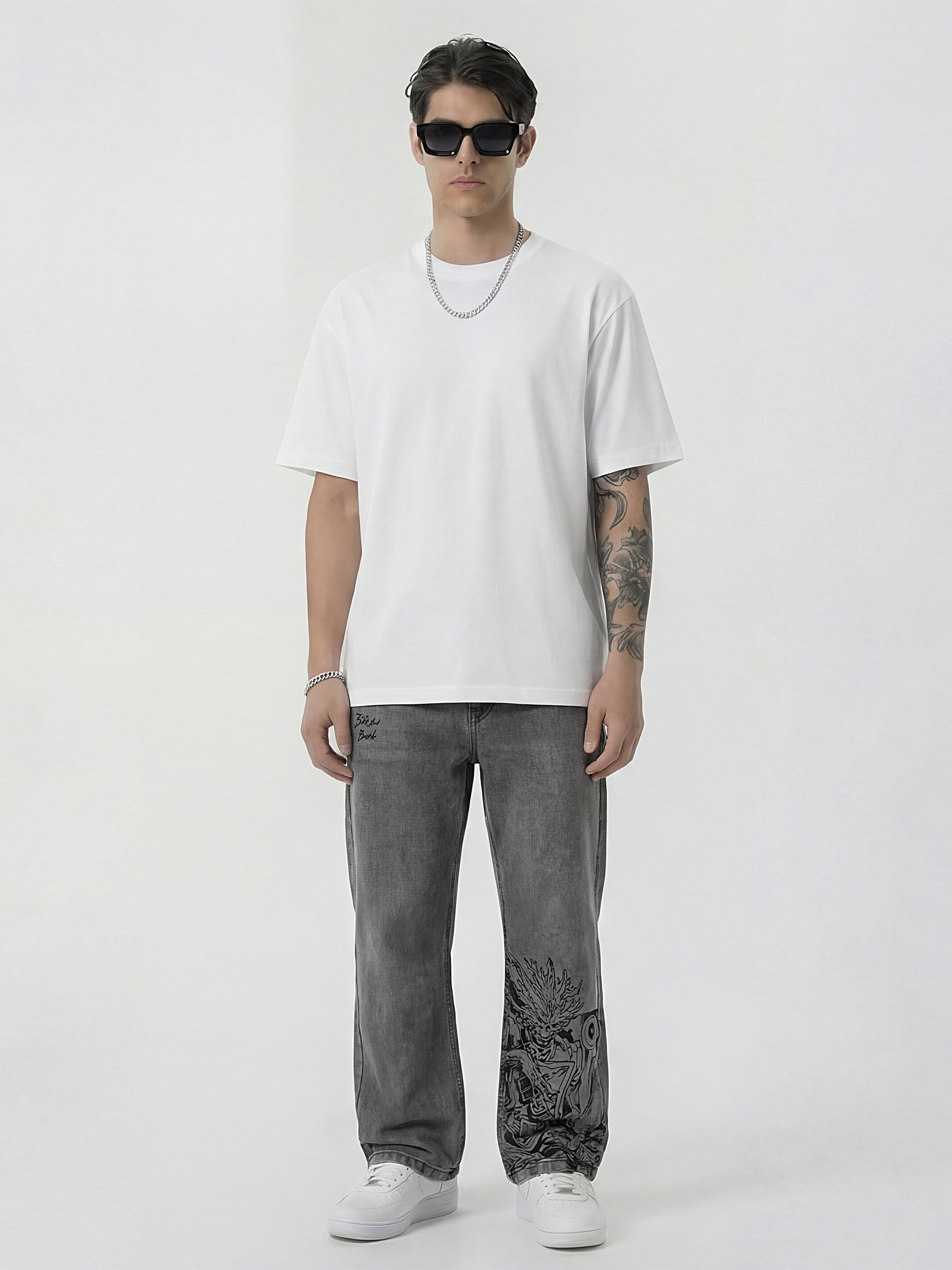 Marvel By Highlander Men Grey Groot Straight Fit Jeans - Grey - Image 2
