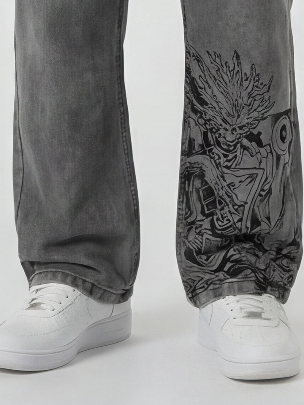 Marvel By Highlander Men Grey Groot Straight Fit Jeans - Grey - Image 5
