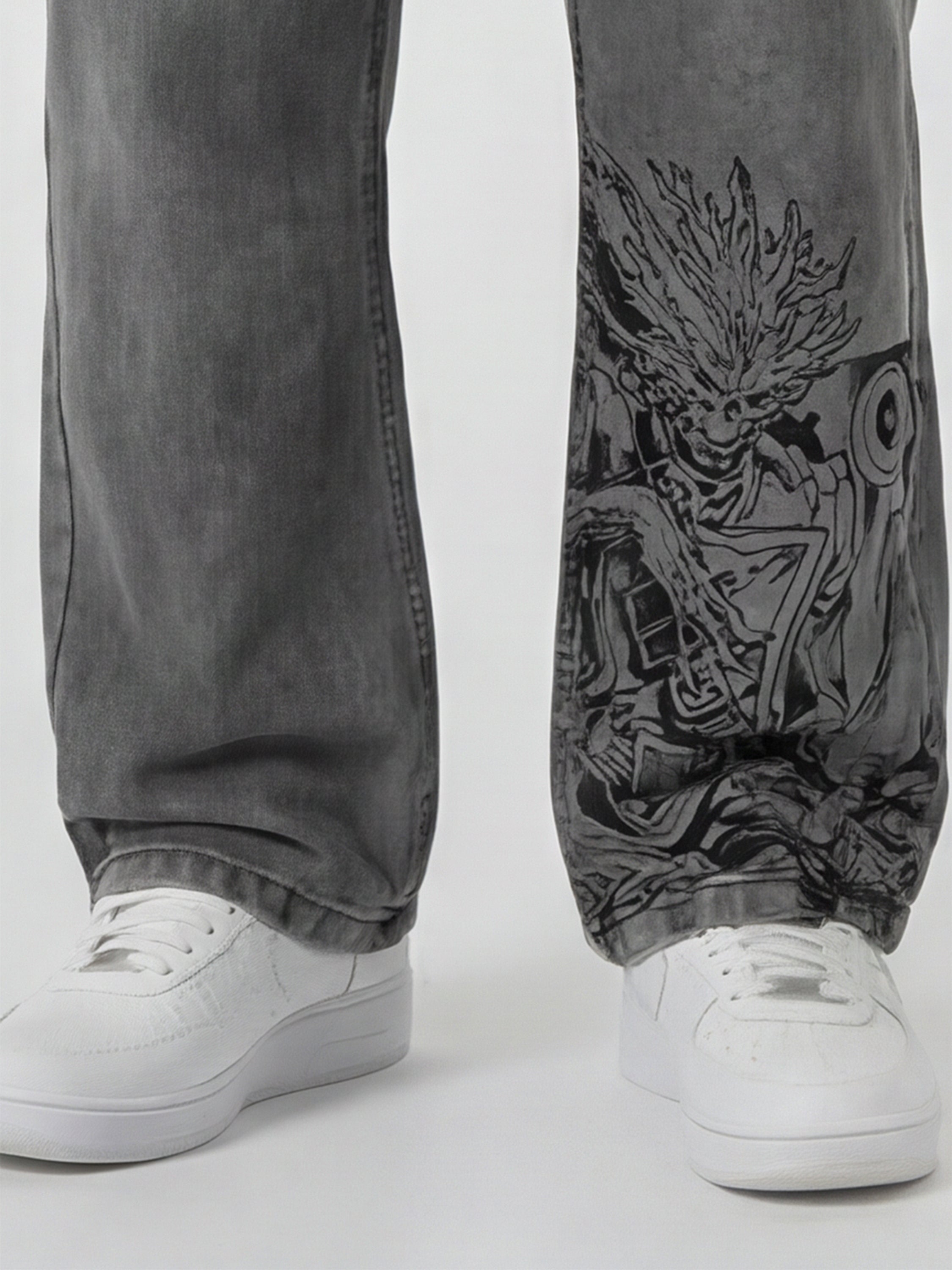 Marvel By Highlander Men Grey Groot Straight Fit Jeans - Grey - Image 5