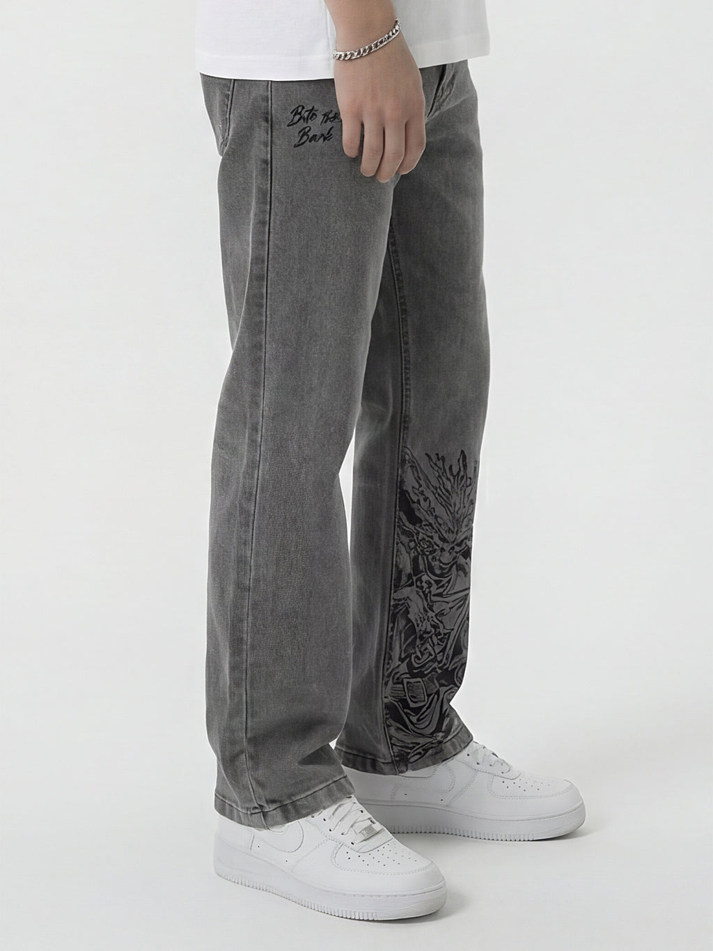 Marvel By Highlander Men Grey Groot Straight Fit Jeans - Grey - Image 6