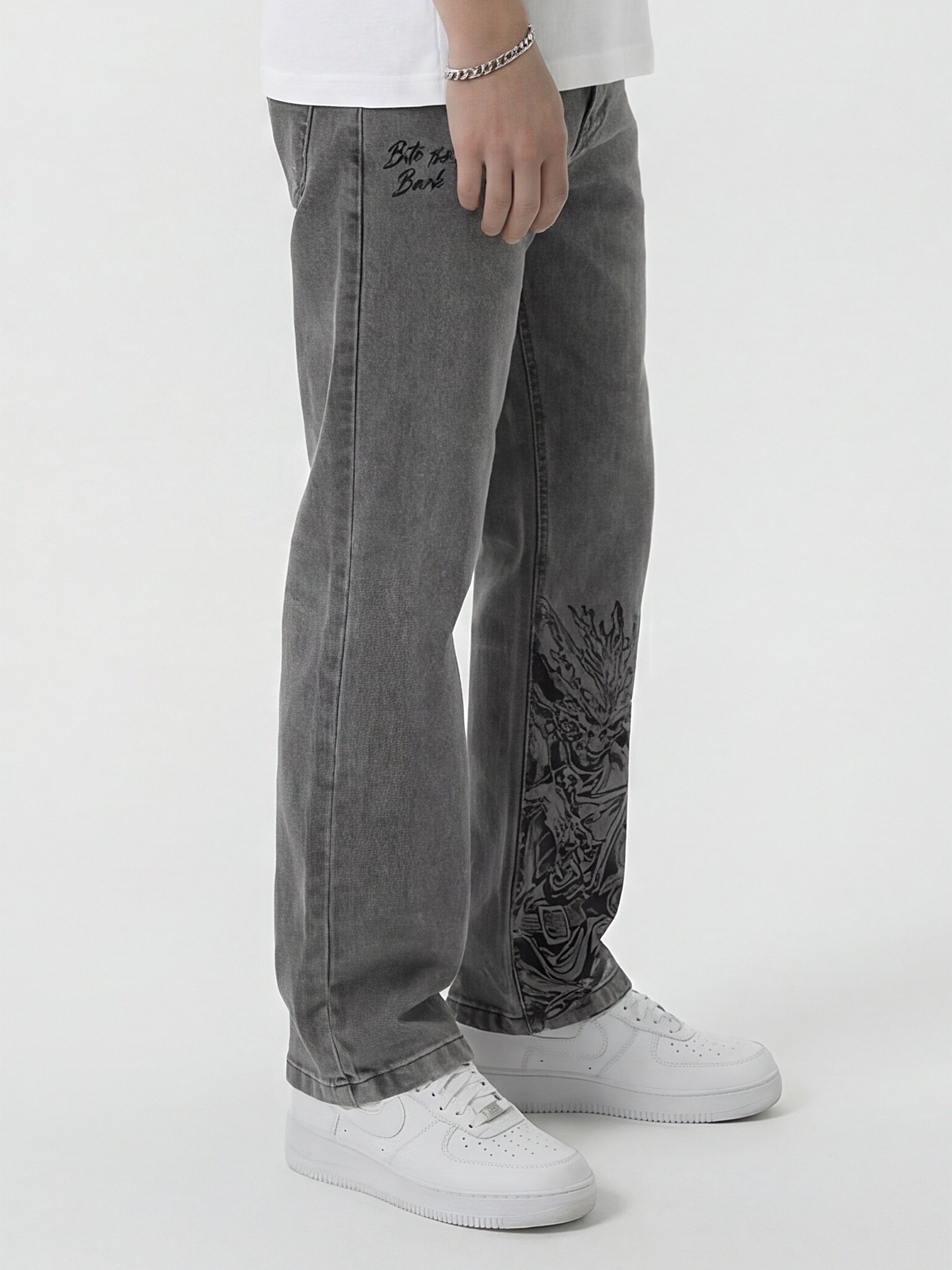 Marvel By Highlander Men Grey Groot Straight Fit Jeans - Grey - Image 6