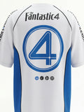 Marvel By Highlander Men White The Fantastic Four Printed Round Neck Oversized Fit T-Shirt - White - Image 1