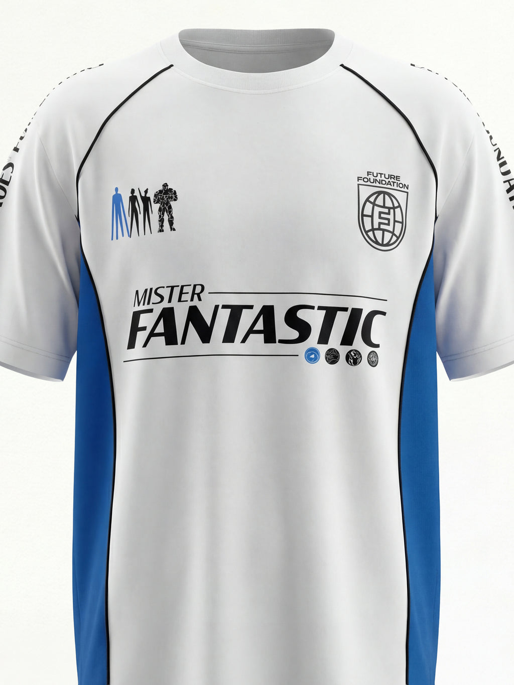 Marvel By Highlander Men White The Fantastic Four Printed Round Neck Oversized Fit T-Shirt - White - Image 2