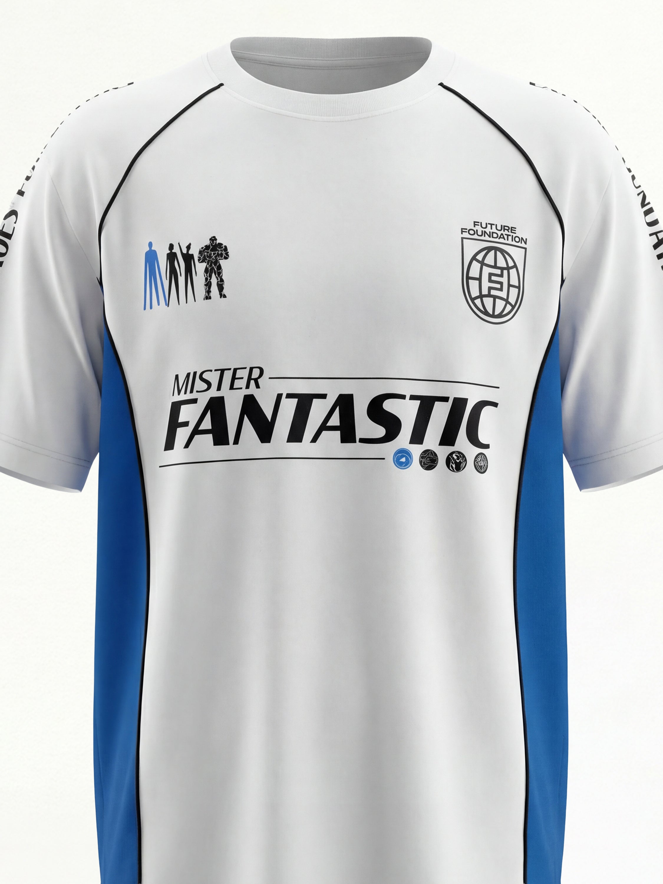 Marvel By Highlander Men White The Fantastic Four Printed Round Neck Oversized Fit T-Shirt - White - Image 2