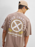 Marvel By Highlander Men Taupe Embroidered V-Neck T-Shirt - Taupe - Image 1
