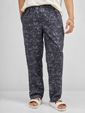 Marvel By Highlander Men Navy Blue Black Panther Printed Lounge Pant - Navy Blue - Image 1