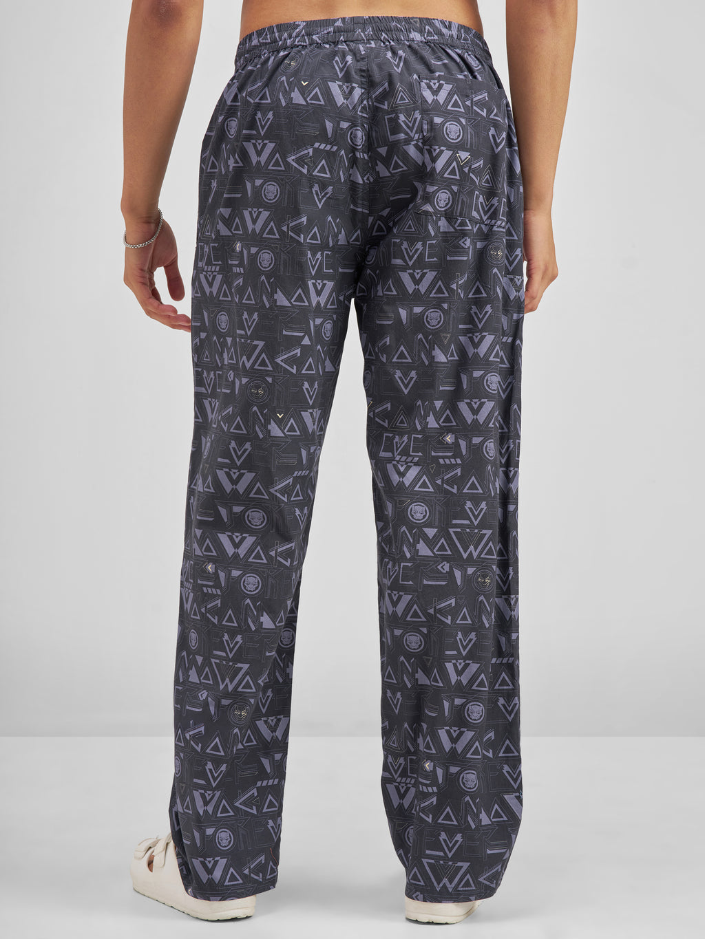 Marvel By Highlander Men Navy Blue Black Panther Printed Lounge Pant - Navy Blue - Image 3