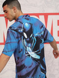 Marvel By Highlander Men Blue Spider-Man Printed Relaxed Fit Casual Shirt - Blue - Image 1