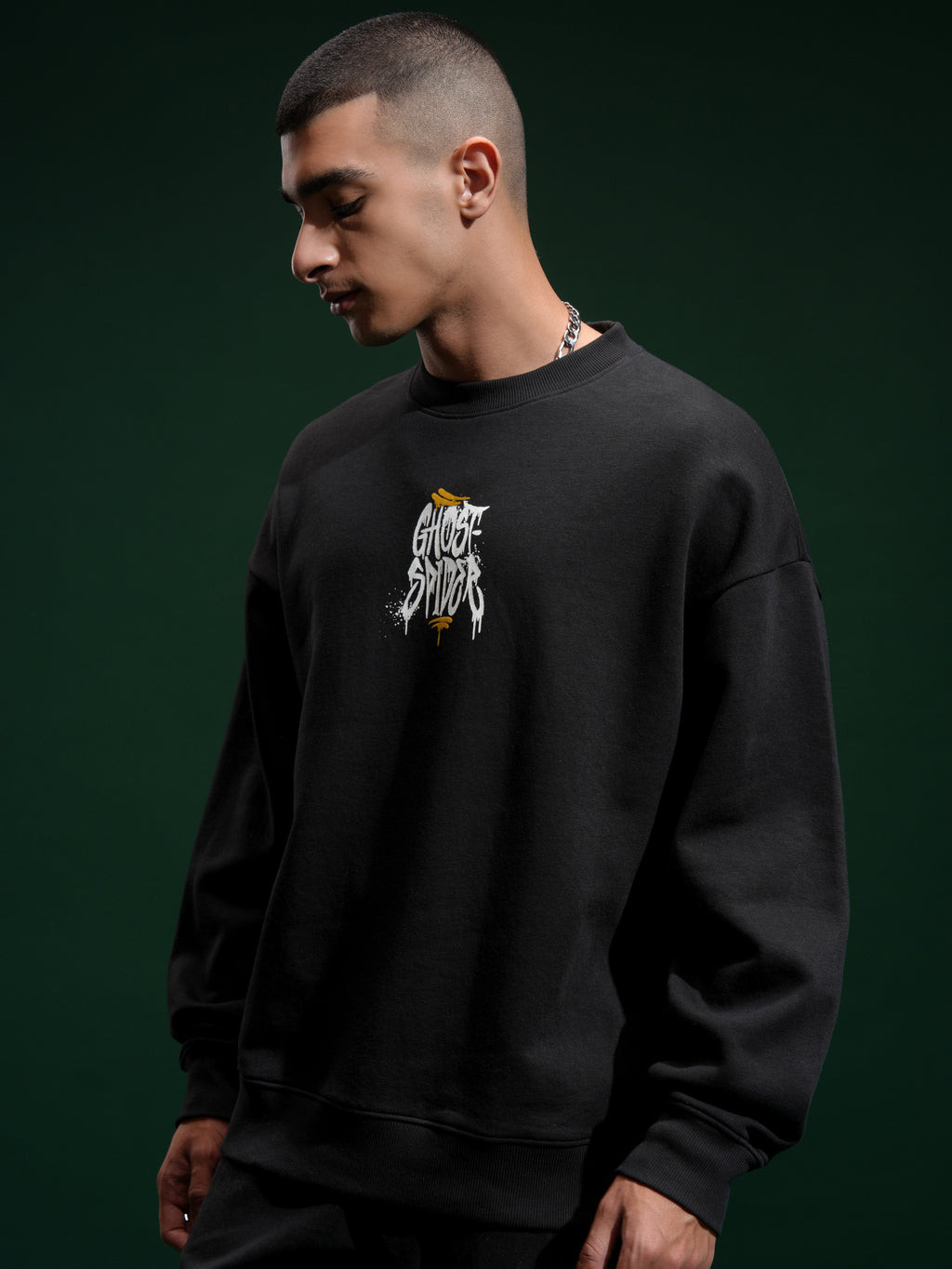 Marvel By Highlander Men Black Spider-Man Round Neck Pullover Sweatshirt - Black - Image 4