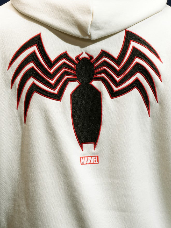 Marvel By Highlander Men White Spider-Man Hooded Pullover Sweatshirt - White - Image 7