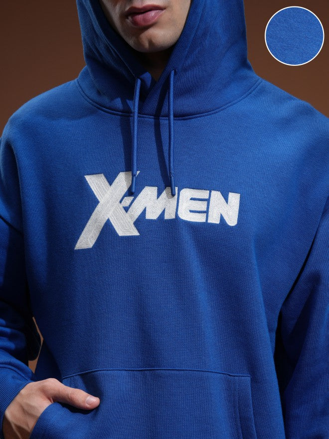 Marvel By Highlander Men Blue X-Men And Wolverine Hooded Pullover Sweatshirt - Blue - Image 5