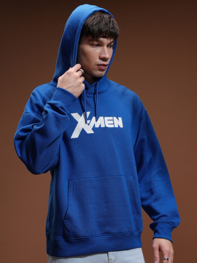 Marvel By Highlander Men Blue X-Men And Wolverine Hooded Pullover Sweatshirt - Blue - Image 6