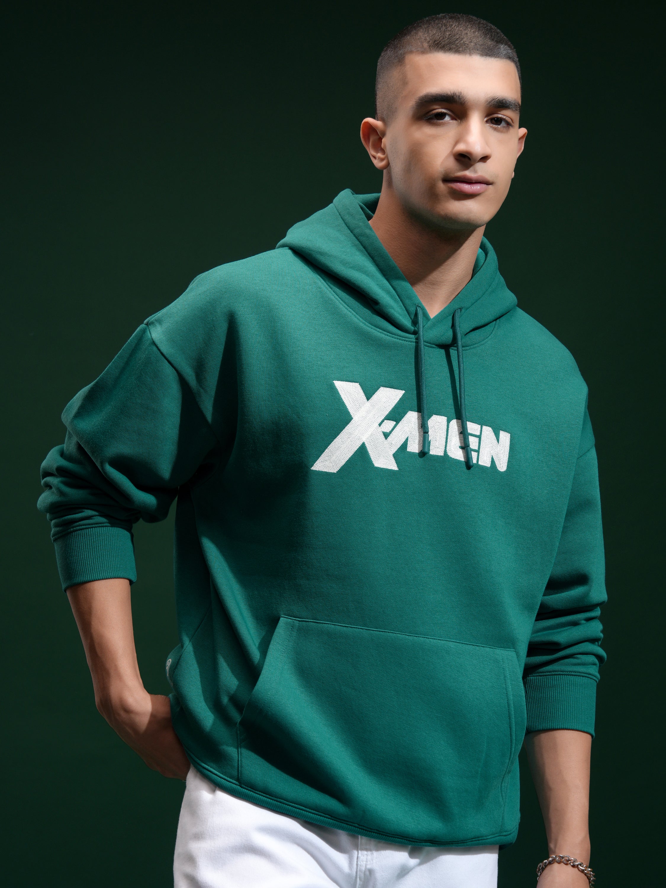 Marvel By Highlander Men Green Wolverine Hooded Pullover Sweatshirt - Green - Image 3