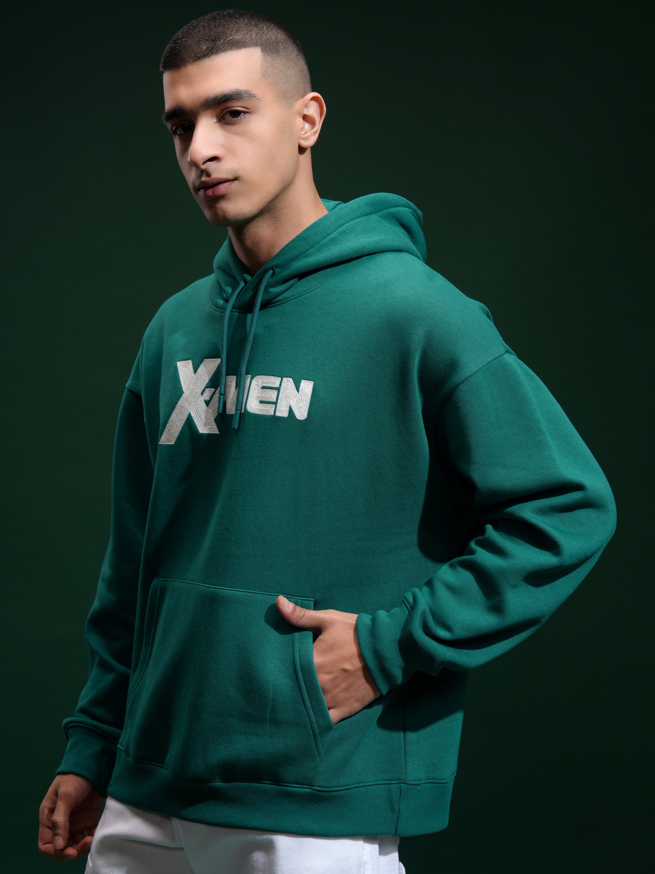 Marvel By Highlander Men Green Wolverine Hooded Pullover Sweatshirt - Green - Image 4