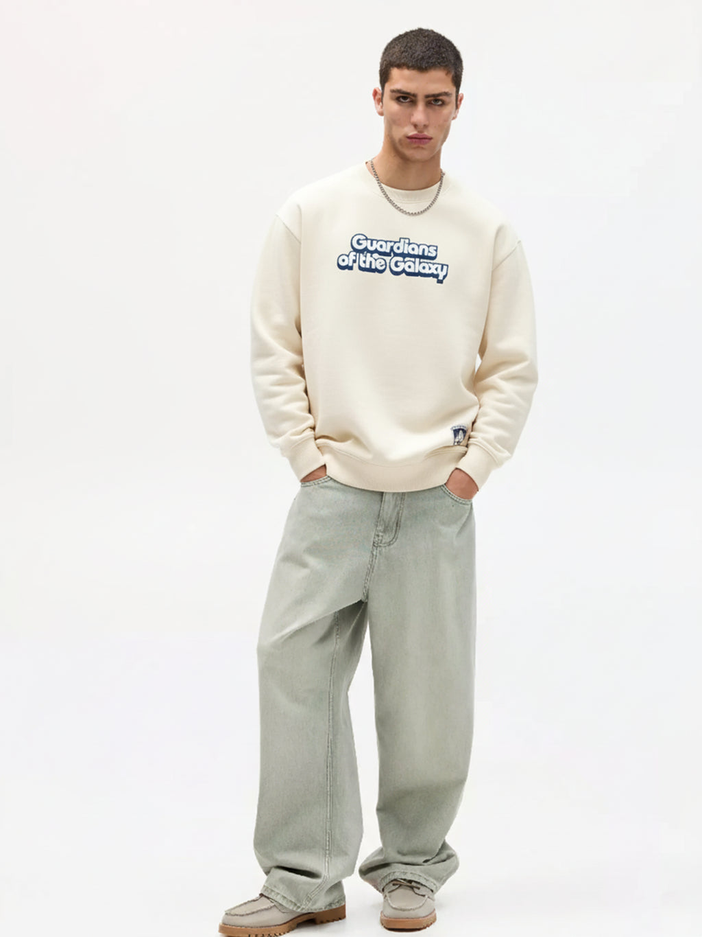 Marvel By Highlander Men Beige Guardians Of The Galaxy Round Neck Pullover Sweatshirt - Beige - Image 2