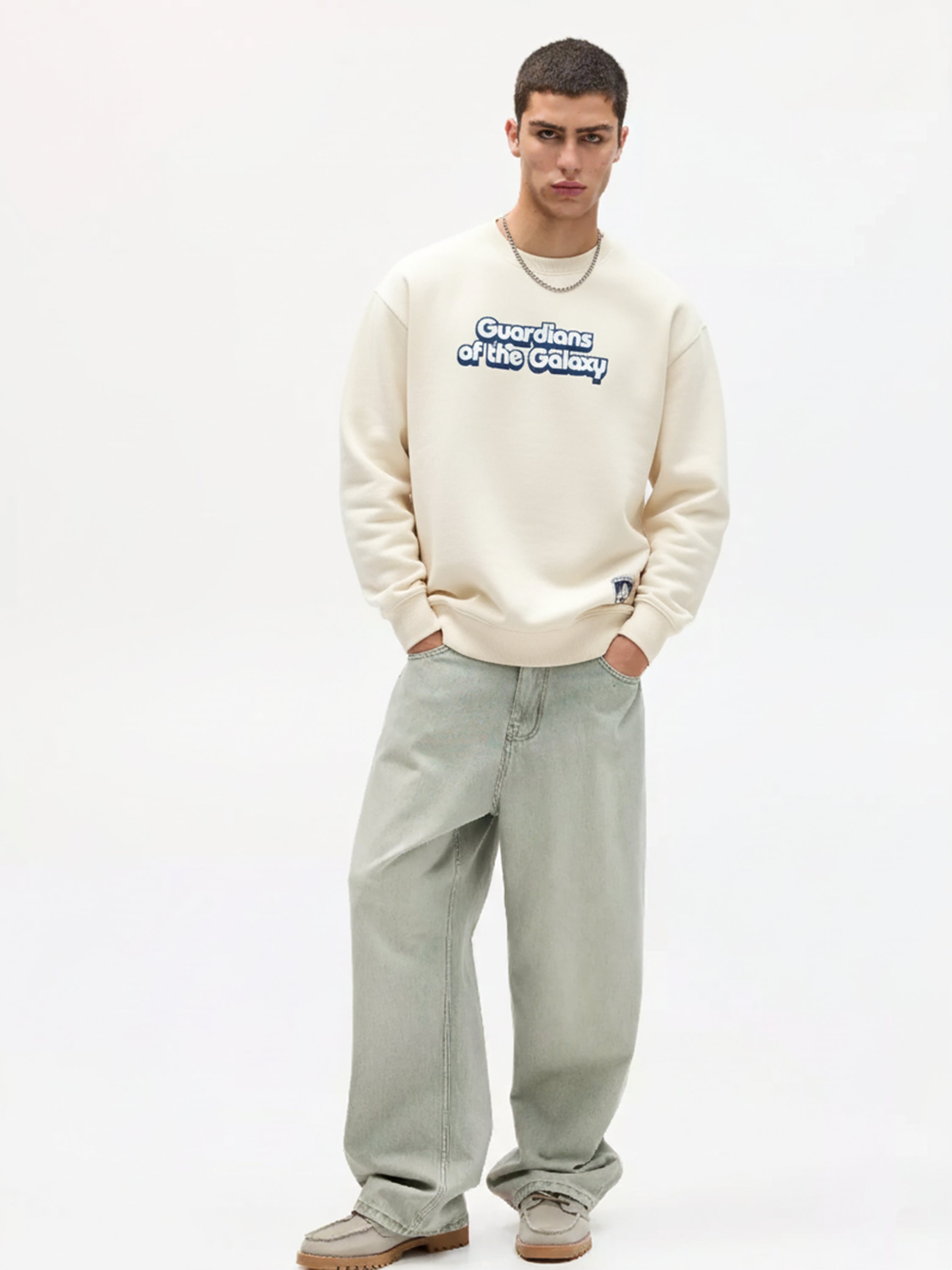 Marvel By Highlander Men Beige Guardians Of The Galaxy Round Neck Pullover Sweatshirt - Beige - Image 2