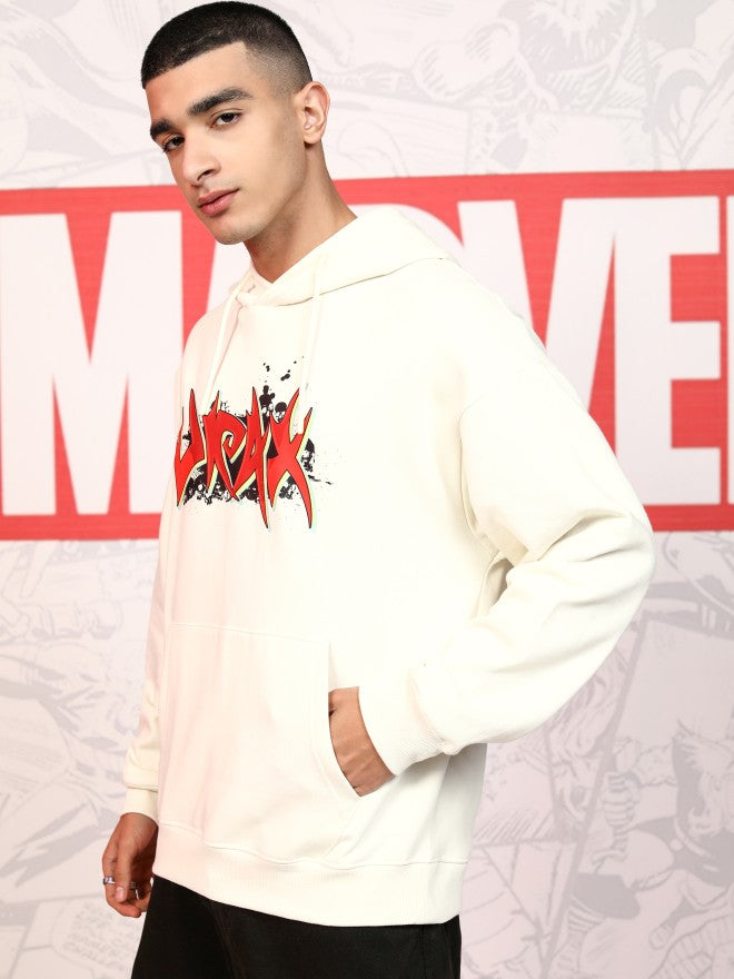 Marvel By Highlander Men White Drax The Destroyer Hooded Pullover Sweatshirt - White - Image 4