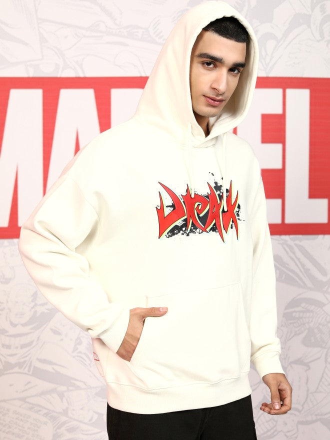 Marvel By Highlander Men White Drax The Destroyer Hooded Pullover Sweatshirt - White - Image 6