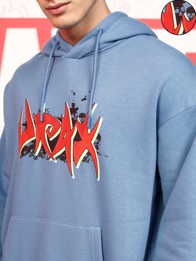 Marvel By Highlander Men Blue Drax The Destroyer Hooded Pullover Sweatshirt - Blue - Image 5