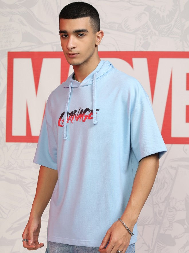 Marvel By Highlander Men Blue Spider-Man Hooded Pullover Sweatshirt - Blue - Image 4