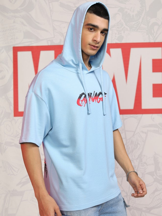 Marvel By Highlander Men Blue Spider-Man Hooded Pullover Sweatshirt - Blue - Image 6
