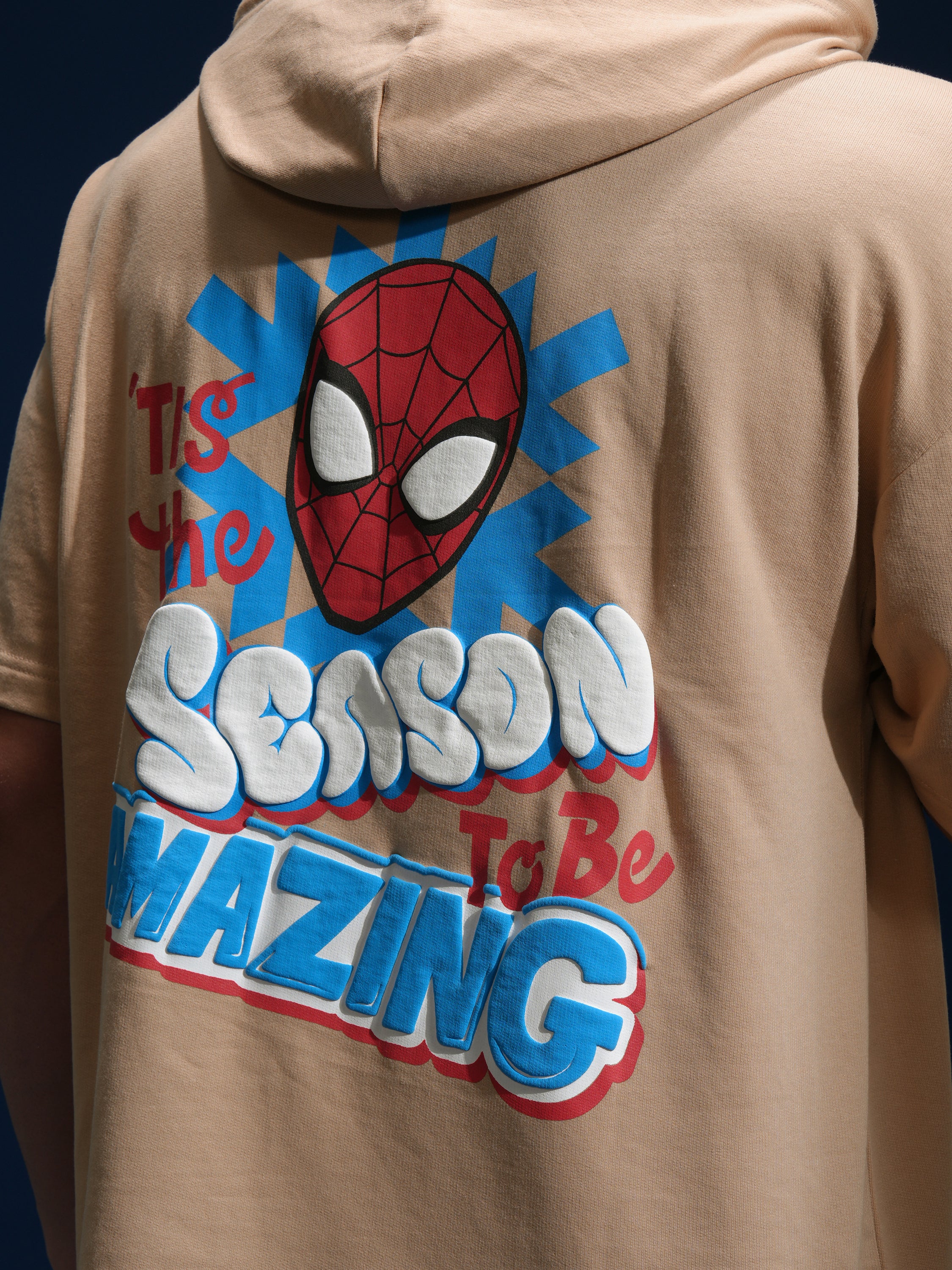 Marvel By Highlander Men Brown Spider-Man Hooded Pullover Sweatshirt - Brown - Image 7